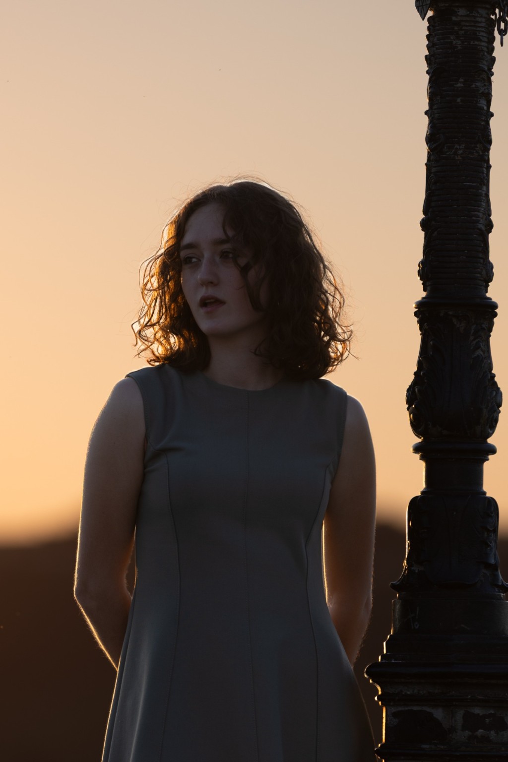 Portrait au coucher du soleil